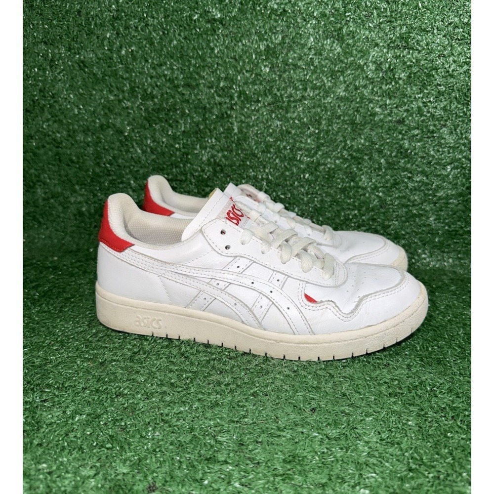 Asics Japan S Womens Size 7.5 White Red Athletic‎ Running Shoes Comfort Sneakers